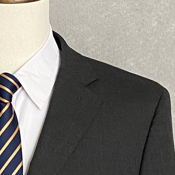 Alfani Men's 40 Short Suit Jacket Classic Fit Stretch Solid Charcoal NEW - Picture 5 of 11